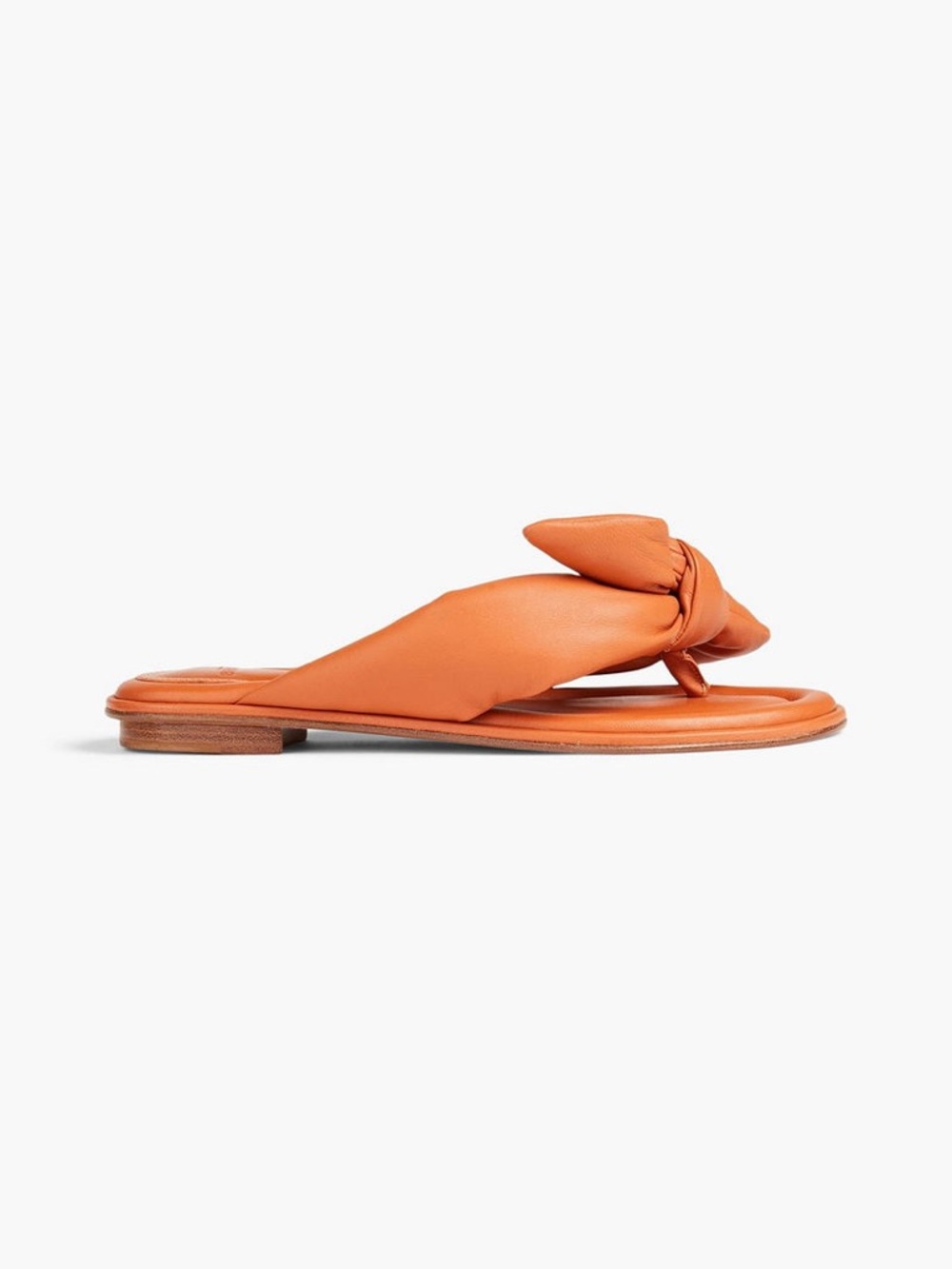 Alexandre Birman Clarita Bow Padded Leather Sandals Orange size 39 (fits 8-8.5)